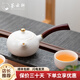 薈云軒羊脂玉德化白瓷陶瓷側(cè)把茶壺泡茶壺簡約現(xiàn)代家用過濾單壺送禮佳品 羊脂玉描金側(cè)把壺