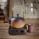 棉小城家用煮茶爐提梁壺土陶瓷泡茶壺復(fù)古大容量過濾內(nèi)膽明火直燒電陶爐 1500W旋鈕爐+大富貴提梁壺+內(nèi)濾