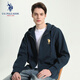 U.S. POLO ASSN.保羅衛衣男休閑連帽男士衛衣百搭衣服男裝上衣外套 藏青 L 