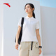 安踏快干棉正肩POLO衫女夏季新款T恤短袖翻領(lǐng)透氣公主線商務(wù)通勤上衣
