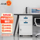 錢(qián)柜文件柜矮柜儲物柜鐵皮柜二斗一門(mén)帶輪抽屜柜-鋼印防偽-板材更厚