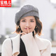 笙格兒 貝雷帽女秋冬季韓版百搭千鳥(niǎo)格英倫復古畫(huà)家帽網(wǎng)紅帽子女潮