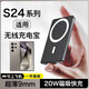 圖禿兔適用三星S24Ultra無(wú)線(xiàn)充電寶三星S25磁吸充電寶S24+無(wú)線(xiàn)快充大容量背夾磁吸兩用可上飛機 黑色 10000毫安