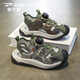 德?tīng)柣輧和瘺鲂兄写笸^軟底輕便運(yùn)動(dòng)鞋旋鈕扣戶外沙灘鞋女孩涼鞋 D355軍綠 36 內(nèi)長(zhǎng)23cm 適合腳長(zhǎng)22cm