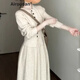 艾柔丹春秋季新款小香赫本風(fēng)針織連衣裙女裝簡(jiǎn)約氣質(zhì)百搭兩件套套裝裙子 套裝 S