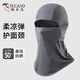 啄木鳥(niǎo)防曬面罩頭套男士全臉薄款戶(hù)外釣魚(yú)騎行護脖遮陽(yáng)外賣(mài)小哥騎行面巾 煙灰色