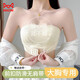 貓人無肩帶內(nèi)衣女士大胸顯小防滑抹胸?zé)o鋼圈防下垂性感聚攏胸罩檳36