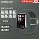 watchbond適用三星Galaxy手環(huán)Fit3磁吸編織滑扣表帶智能運動三代手表編織男生女生夏天腕帶舒適透氣表鏈配件 【升級磁吸丨編織滑扣】太空灰+銀接頭 適用：三星Galaxy Fit3