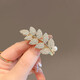 QUAMER老鳳凰水鉆樹(shù)葉氣質(zhì)感鴨嘴夾側邊夾劉海碎發(fā)夾女精致合金 9K金