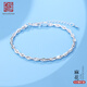老銀匠s925銀麻花手鏈女款輕奢高級感小眾設計精致女生情人節禮物銀腕飾 925銀 鏈長(cháng)約16+3cm/含證書(shū)