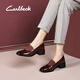 Carl Beck品牌法式復(fù)古方頭樂(lè)福鞋女粗跟2024春秋新款中跟小皮鞋感氣質(zhì)單鞋 棕色 預(yù)售，3-4天發(fā)出 39 (245mm)
