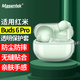 Masentek 適用于紅米buds 6pro耳機(jī)保護(hù)套 BUS 6 PRO/5pro/4藍(lán)牙耳機(jī)充電倉收納盒套TPU軟殼套配件 透明