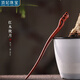 頂妃（DING FEI）小葉紫檀木DIY創(chuàng  )意素雅文藝古風(fēng)發(fā)簪中國風(fēng)月兔木質(zhì)雕情人節禮物 紅木挽月款