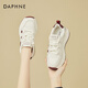 達芙妮（DAPHNE）時(shí)尚軟底舒適運動(dòng)鞋女輕便百搭顯腳小旅游鞋休閑鞋女鞋 米紅色 37