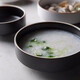 INSCRIPTION 創(chuàng)意個(gè)性日式磨砂陶瓷餐廳餐具家用高腳飯碗湯碗深碗沙拉碗 黑色大號(hào)碗