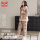 貓人【珊瑚絨夾棉】睡衣女冬季加厚棉衣棉襖家居服套裝可外穿新品