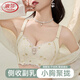 浪莎內(nèi)衣女小胸聚攏文胸顯大無鋼圈收副乳調(diào)整型上托胸罩 香檳色34AB