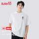 班尼路（Baleno）短袖男220G重磅純棉透氣夏季情侶t恤學(xué)生休閑日系簡(jiǎn)約五分袖上衣