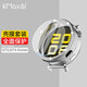 KMaxAI適用華為Watch GT 5/4 41mm鑲鉆保護(hù)殼 手表貼膜鋼化膜 表盤(pán)保護(hù)套 女士表殼屏幕防刮邊框 銀色