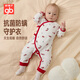 好孩子嬰兒連身衣A類(lèi)純棉 新生兒紅色連體衣 5A抗菌防螨寶寶夏季連體衣