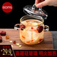 博曼斯玻璃燕窩燉盅家用蒸蛋碗蒸蛋羹專(zhuān)用碗耐高溫隔水蒸盅燉盅燉湯碗 高硼硅玻璃燉盅 150ml（可加熱）