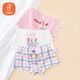 貝瑞加（Babyprints）女童內(nèi)褲3條學(xué)生棉質(zhì)平角褲青少年四角短褲女孩打底褲 白兔款160