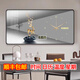 妙古軒2025年新款餐廳裝飾畫(huà)帶電子鐘表掛鐘客廳墻面家用時(shí)鐘畫(huà)萬(wàn)年歷畫(huà) H款【福祿相伴】 晶瓷面80*40CM【時(shí)鐘+日歷] 黑色PVC框