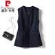 皮爾卡丹（pierre cardin）西裝馬甲女外穿2025春秋季新款洋氣百搭無袖修身顯瘦氣質(zhì)坎肩外套 藏青色 【有里布】 XL 【建議118-132斤】