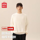 名創(chuàng)優(yōu)品（MINISO）加絨毛衣男冬季保暖一體絨2024新款圓領內搭男士針織衫 米白 L 