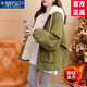 莫代爾派克服外套女2025秋冬季新款加絨加厚棉服寬松時(shí)尚慵懶風(fēng)休閑棉衣 綠色[加絨] 加厚 L [建議115-130斤]