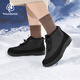 Pansy盼喜棉鞋保暖女鞋冬季羊毛加絨高幫鞋防滑短靴4127 黑色 38