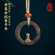 尚庸郡天然越南越南惠安沉香項鏈吊墜手工鑲嵌無(wú)相佛掛件女小眾國風(fēng)掛飾 99分沉水 約30*8*5mm*4.8g