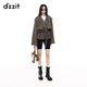 DZZIT地素短外套春秋線(xiàn)條構造都市風(fēng)格上衣女3J1F6019W 棕色 M