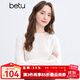 百圖betu女裝冬季新款毛衣半高領(lǐng)扭花寬松舒適套頭毛衫女2411T35 米白 M