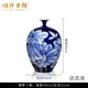 伯莎丹頓（BERTHA DENTON）景德鎮(zhèn)陶瓷手繪荷花描金花瓶餐廳客廳插花裝飾品輕奢高檔瓷器擺件 【高】描金碧玉清香矮蘿卜瓶 49cm