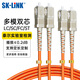 SK-LINK 光纖跳線 SC-SC千兆多模雙芯UPC光纖線機(jī)房收發(fā)器OM2尾纖50/125um低煙無(wú)鹵1米 SK-TX1GMM-2SCSC1M