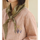 無(wú)色無(wú)味【黃房子】25年春裝全棉雙層棉布格子復古休閑三角小圍巾女 油綠 均碼