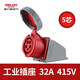 德力西電氣（DELIXI ELECTRIC）航空插頭插座耦合器連接器 DEP2-1252 IP67 32A 5芯 415V工業(yè)明裝插座