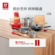 雙立人（ZWILLING）鍋具套裝炒鍋平底煎鍋蒸鍋琺瑯鍋菜刀炊具刀具喬遷婚嫁廚具組合 [30cm-99.78%精鐵鍋]升級(jí)16件套