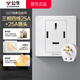 公牛（BULL）三相四線插頭工業(yè)大功率380V插座空調(diào)電源面板440伏四孔插座86 大功率三相四線25A插頭+25A插座 86型三相插頭插座暗裝四角4孔