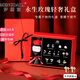 夢黛麗MENGDAILI925銀一周耳釘耳夾女2025新耳飾套裝520生日禮物送女生 【無耳洞】925銀耳夾款（紅色）