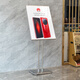WEiBi廣告展示牌酒店水牌指引立牌迎賓展架立式落地導(dǎo)向宣傳促銷海報牌 S14水牌50x70(拉絲銀)含板橫豎