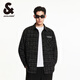 杰克·瓊斯（JACK&JONES）百搭簡(jiǎn)約字母刺繡時(shí)尚通勤潮流翻領(lǐng)襯衫上衣外套男裝2251O3025 E41黑色 常規(guī) XL
