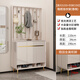 巴羅帝家鞋柜門(mén)口入戶(hù)柜輕奢收納柜一體靠墻大容量玄關(guān)柜小戶(hù)型隔斷掛衣架 【高腿款】長(cháng)110寬34高196cm鞋柜