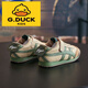 哈羅小黃鴨 G.DUCKKIDS阿甘鞋兒童2025春秋款男童寶寶運(yùn)動(dòng)鞋軟底女童減震板鞋子潮牌 綠色（偏?。?26 碼內(nèi)長15.7cm