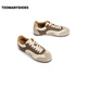 TOOMANYSHOES【明星同款】左岸咖啡25新款德訓鞋休閑平底運動(dòng)鞋夏季板鞋送女友 杏色 38