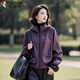 啄木鳥(niǎo)（TUCANO）設計感連帽外套女春季25新款女士顯瘦氣質(zhì)沖·鋒衣媽M媽裝休閑上 紫色(款有里布) XL 建議120-135斤