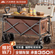 夢(mèng)多福戶外露營(yíng)車小手拉推車桌板 露營(yíng)車可折疊推車野餐野營(yíng)地車推車 850L 有剎車 8寸越野黑輪 野餐擺攤露營(yíng)裝備