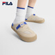 FILA 斐樂官方女鞋SMILA摩登拖鞋2025夏季新款元?dú)馔闲蓍e勃肯鞋 糙米黃-BR 39