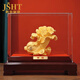 爵世皇庭絨沙金白菜擺件開(kāi)業(yè)喬遷禮品玄關(guān)客廳電視柜辦公室裝飾 絨沙金百財(cái)